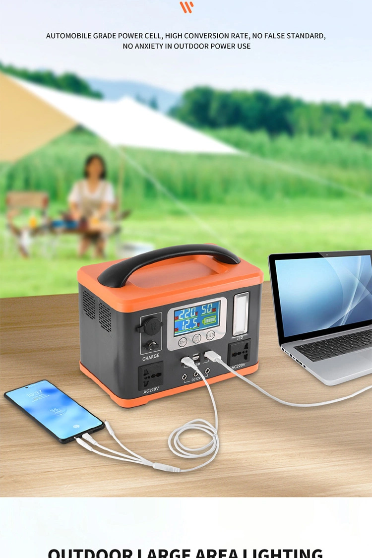 110V 220V AC Electronic 12V DC Battery Charging 1000 Watt Power Station Wireless Solar Energy Power Generator for Camping